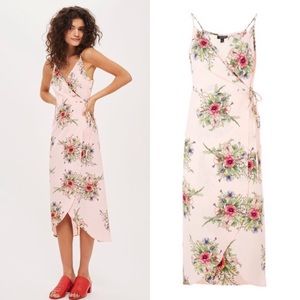 Top shop floral wrap dress